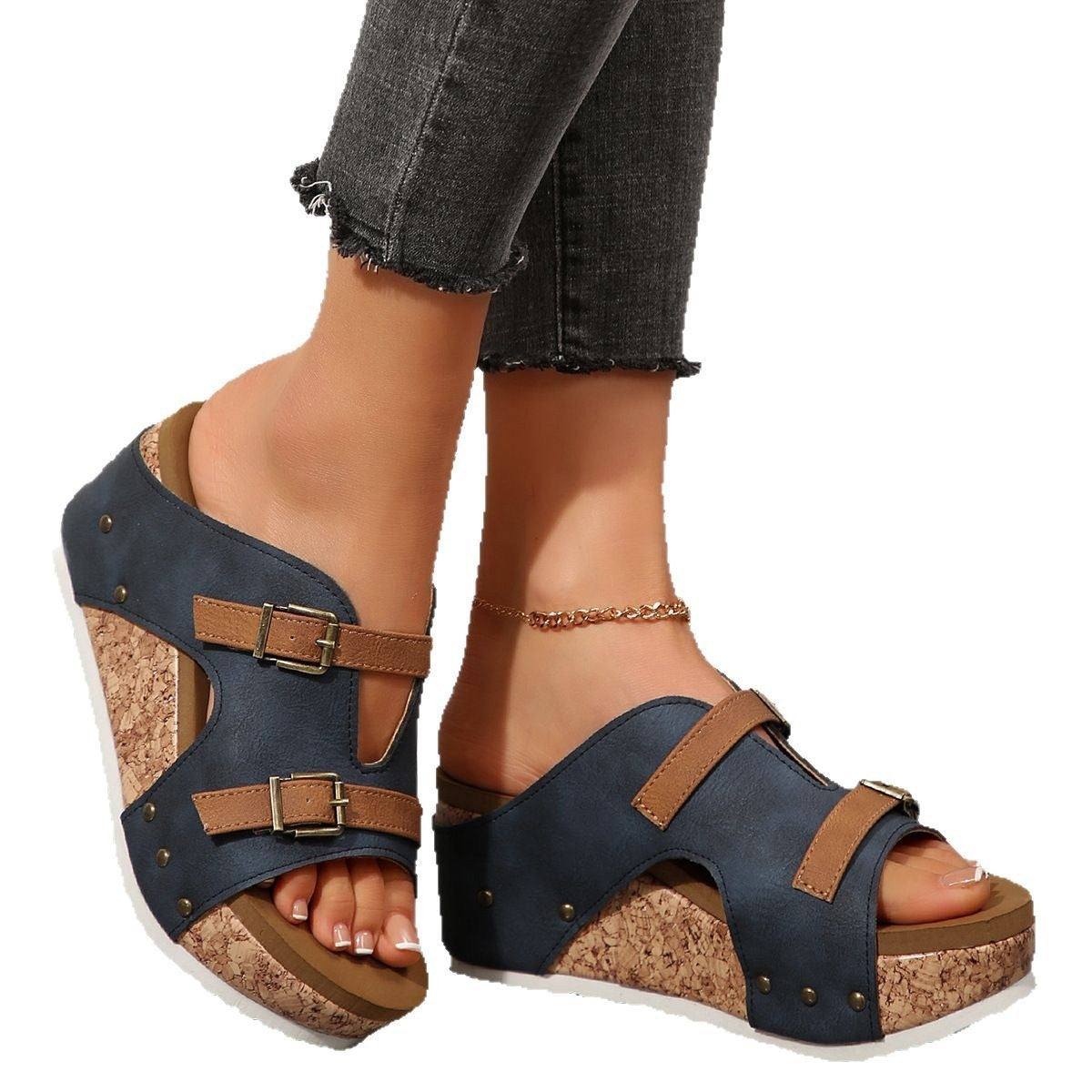 Sandales compensées Bout Ouvert